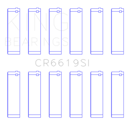 King Engine Bearings Ford V6 (Size +0.50mm) Connecting Rod Bearing Set - CR6619SI0.5