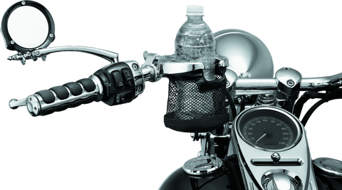 Kuryakyn Mesh Basket Universal Drink Holder 1in Clamp Chrome - 1422