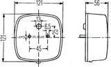Hella 2578 Stop / Turn / Tail / License Plate Lamp - 002578701