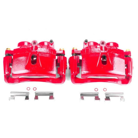 Power Stop 03-19 Chevrolet Express 3500 Front Red Calipers w/Brackets - Pair - S4816