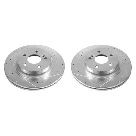 Power Stop 12-16 Mercedes-Benz C250 Rear Evolution Drilled & Slotted Rotors - Pair - EBR1048XPR