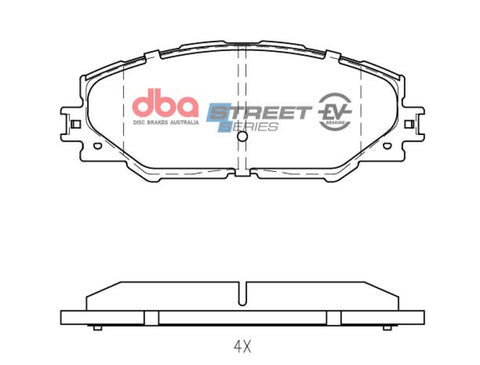 DBA 09-10 Pontiac Vibe Base 2.4L Front SSEV Street Series Brake Pads - DB1801SSEV