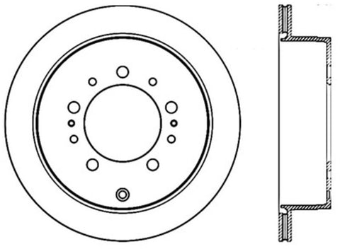Stoptech 08-17 Toyota Land Cruiser / 08-17 Lexus LX Rear Premium Cryo Rotor - 120.44157CRY