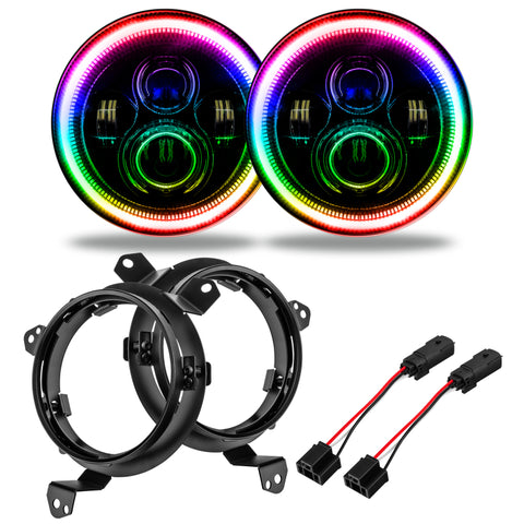 Oracle Jeep Wrangler JL/JT 7in. High Powered LED Headlights (Pair) - w/o Controller - 5769J-334