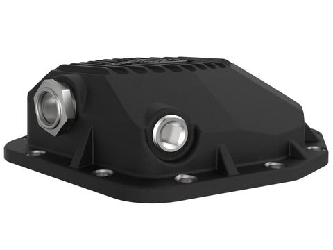 aFe 20-23 Jeep Gladiator JT (Dana M220) Pro Series Rear Differential Cover Black w/ Machined Fins - 46-71191B
