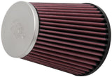 K&N Universal Chrome Round Tapered Air Filter 2.75in Flg ID x 5.031in B OD x 3.5in Top OD x 5.5in H - RC-5131
