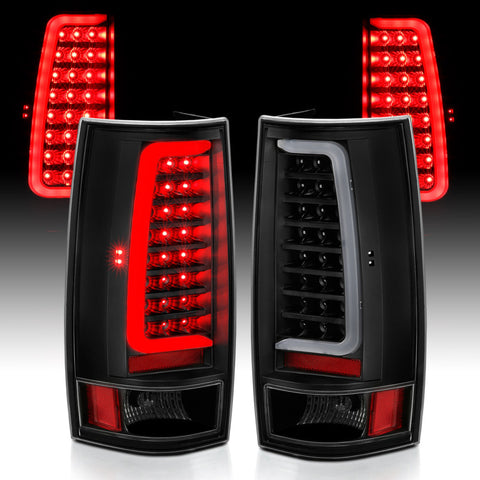 ANZO 2007-2014 Chevy Tahoe LED Taillight Plank Style Black w/Clear Lens - 311321