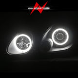 ANZO 1998-2005 Lexus Gs300 Projector Headlights w/ Halo Black - 121144