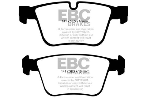 EBC 07-11 Mercedes-Benz CL63 AMG 6.2 Yellowstuff Rear Brake Pads - DP41942R