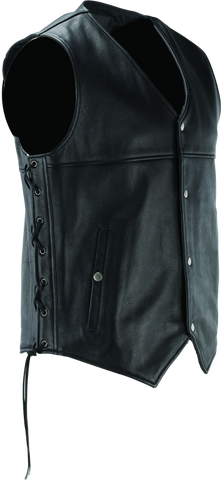River Road Old Skool Leather Vest Black - Large - 094433