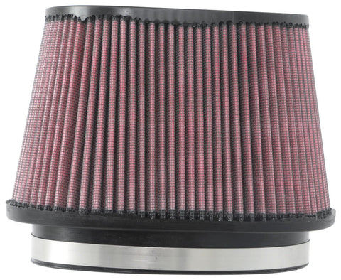 K&N Universal Rubber Filter 6.25in x 4in Oval FLG / 7.375in x 5.5in Base / 6.25in x 4in Top / 5in H - RU-1001