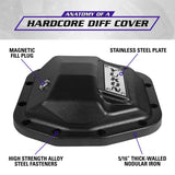 Yukon Gear Hardcore Front Nodular Iron Cover for Jeep Wrangler JL Dana 44/210mm - YHCC-D44JL-FRONT