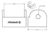 Ridetech Large Rod End Bracket for 3in Wide Rod End - 90000188