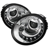 Spyder Volkswagen Beetle 1998-2005 Projector Headlights DRL Chrome PRO-YD-VB98-DRL-C - 5080554