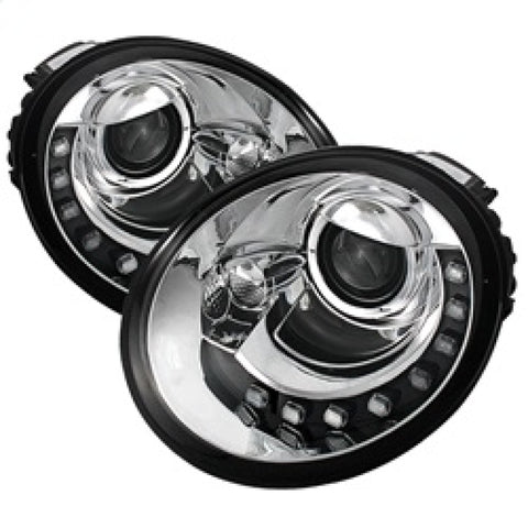 Spyder Volkswagen Beetle 1998-2005 Projector Headlights DRL Chrome PRO-YD-VB98-DRL-C - 5080554