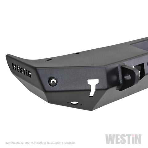 Westin 18-19 Jeep Wrangler JL WJ2 Rear Bumper w/  Sensors (Excl. Wrangler JK) - Textured Black - 59-82045