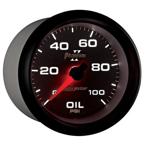 Autometer Phantom II 2-5/8in 100 PSI Mechanical Oil Pressure Gauge - 7821