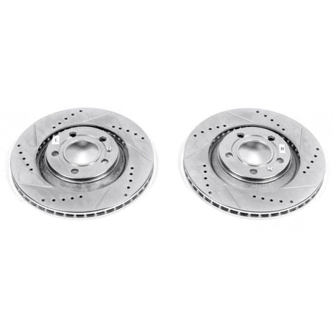 Power Stop 04-09 Audi S4 Rear Evolution Drilled & Slotted Rotors - Pair - EBR1014XPR