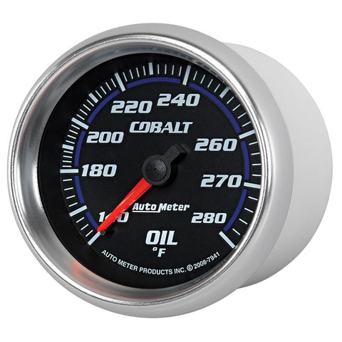 Autometer Cobalt 66.7mm 140-280 Degree F Mechanical Oil Temperature Gauge - 7941