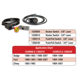 BD Diesel Rocker Switch Kit Exhaust Brake - 3/4in Manual Lever - 1030910