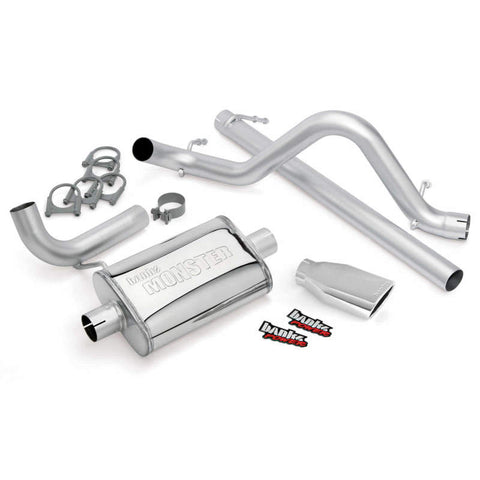 Banks Power 07-11 Jeep 3.8L Wrangler - 2dr Monster Exhaust System - SS Single Exhaust w/ Chrome Tip - 51321