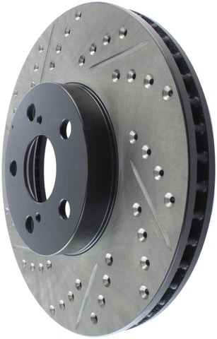 StopTech 03-08 Pontiac Vibe / 05-09 Scion tc Right Front Slotted & Drilled Rotor - 127.44114R