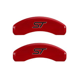 MGP 4 Caliper Covers Engraved Front & Rear No Bolts/St Red Finish Silver Char 2018 Ford Fusion - 10244SST1RD