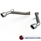 QTP 14-15 Chevrolet Camaro SS 6.2L 304SS Eliminator Muffler Delete Axle Back Exhaust w/4.5in Tips - 700114