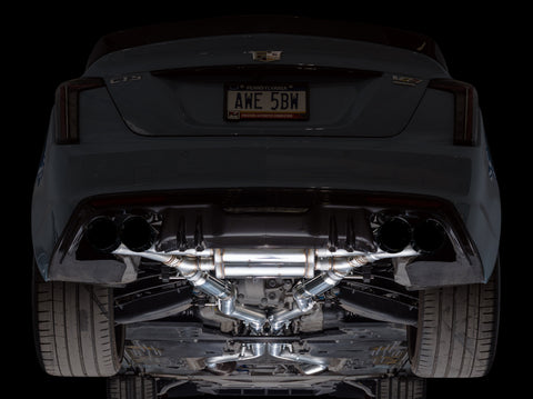 AWE Tuning 22-26 Cadillac CT5-V Blackwing SwitchPath Exhaust - Diamond Black Tips - 3025-43562