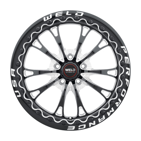 Weld S908 18X10 Belmont Drag Beadlock 5X115 ET30 BS6.70 Gloss Black MIL Dia 78.1 - S90880071P30