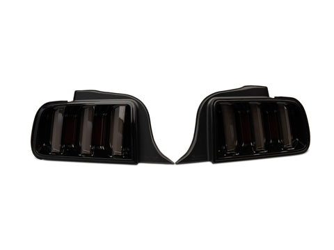 Raxiom 05-09 Ford Mustang Vector V2 LED Tail Lights- Black Housing (Smoked Lens) - 408588
