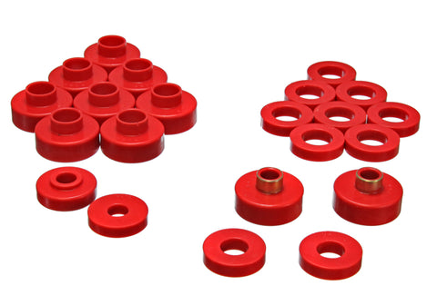 Energy Suspension CJ5-7 Body Mounts - Red - 2.4103R
