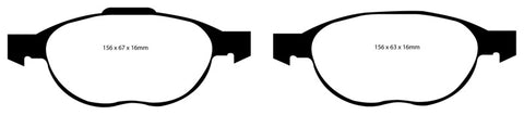 EBC 12+ Ford C-Max 2.0 Hybrid Redstuff Front Brake Pads - DP31524C