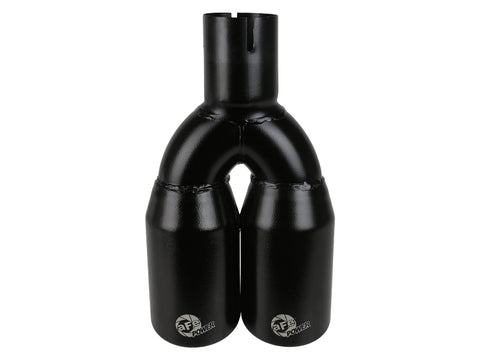 MACH Force-Xp 409 Stainless Steel Clamp-on Exhaust Tip 2.5in Inlet 3.5in Outlet - Black - 49T25374-B12