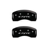 MGP 4 Caliper Covers Engraved Front & Rear MGP Yellow Finish Black Char 2017 Honda Civic - 20222SCIVBK
