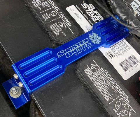 Sinister Diesel 2011+ Ford Powerstroke 6.7L Battery Hold Down - SD-6.7PBHD11-01-20