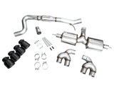 AWE Tuning MK8 Volkswagen Golf R 3in Touring Edition Quad Exhaust - Diamond Black Tips - 3015-43658