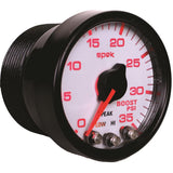 Autometer Spek-Pro Gauge Boost 2 1/16in 35psi Stepper Motor W/Peak & Warn White/Black - P30312
