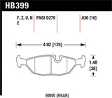 Hawk 84-4/91 BMW 325 (E30) HT-10 Rear Race Pads (NOT FOR STREET USE) - HB399S.630