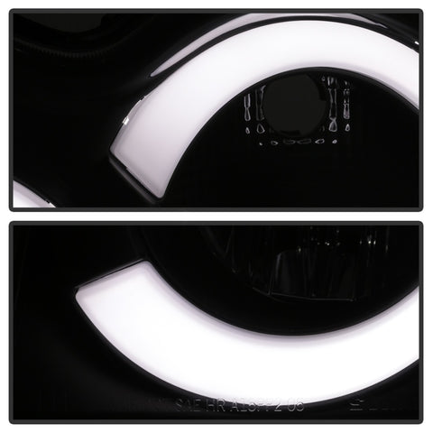 Spyder 05-07 Jeep Grand Cherokee - Light Bar Projector Headlights - Black - PRO-YD-JGC05V2-LB-BK - 5086129