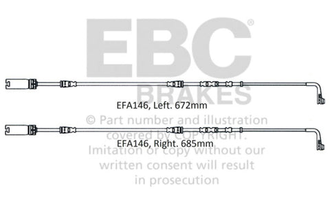 EBC 2008-2010 BMW M3 4.0L (E90) Front Wear Leads - EFA146