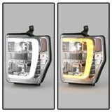 Spyder Ford F-250/350/450 08-10 V2 High-Power LED Headlights-Switch Back-Chrome PRO-YD-FS08PL-SBLB-C - 5087744