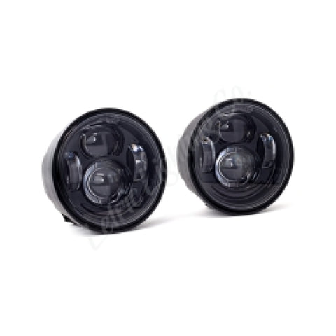 Letric Lighting 08-17 Fat Bob LED Black Headlight Kit - LLC-EFBH