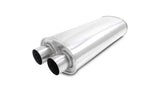 Vibrant Streetpower Oval Muffler 2.50in Dual Inlet/Outlet 18in Body Length - 10538