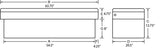 Lund Universal Aluminum Single Lid Cross Bed Box - Brite - 9300T