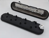 Granatelli 96-22 GM LS Standard Hieght Valve Cover w/Angled Coil Mount - Blk Wrinkle (Pair) - 640367