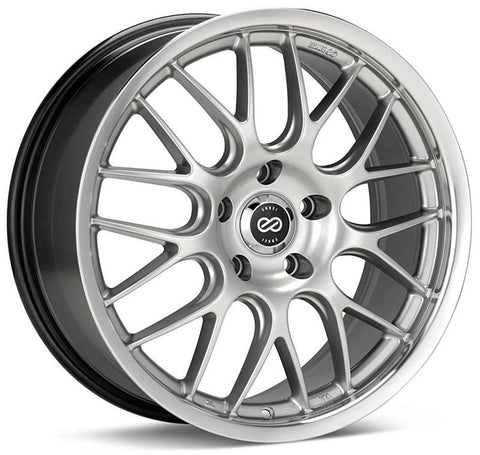 Enkei Lusso 18x7.5 42mm Offset 5x110 Bolt Pattern 72.6 Bore Dia Black w/ Machined Lip Wheel - 469-875-5142BK