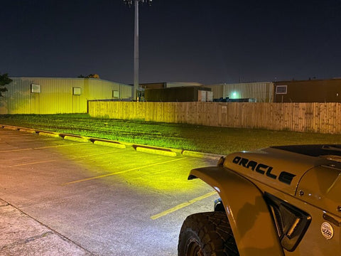 ORACLE Lighting 2019+ Jeep Wrangler JL Skid Plate w/ Integrated LED Emitters - Yellow - 5883-006