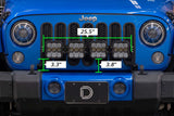 Diode Dynamics Jeep JK SS5 4-Pod CrossLink Grille Lightbar Kit Sport - Yellow Combo - DD7230