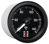 Autometer Stack 52mm 40-140 Deg C 1/8in NPTF Male Pro Stepper Motor Oil Temp Gauge - Black - ST3309